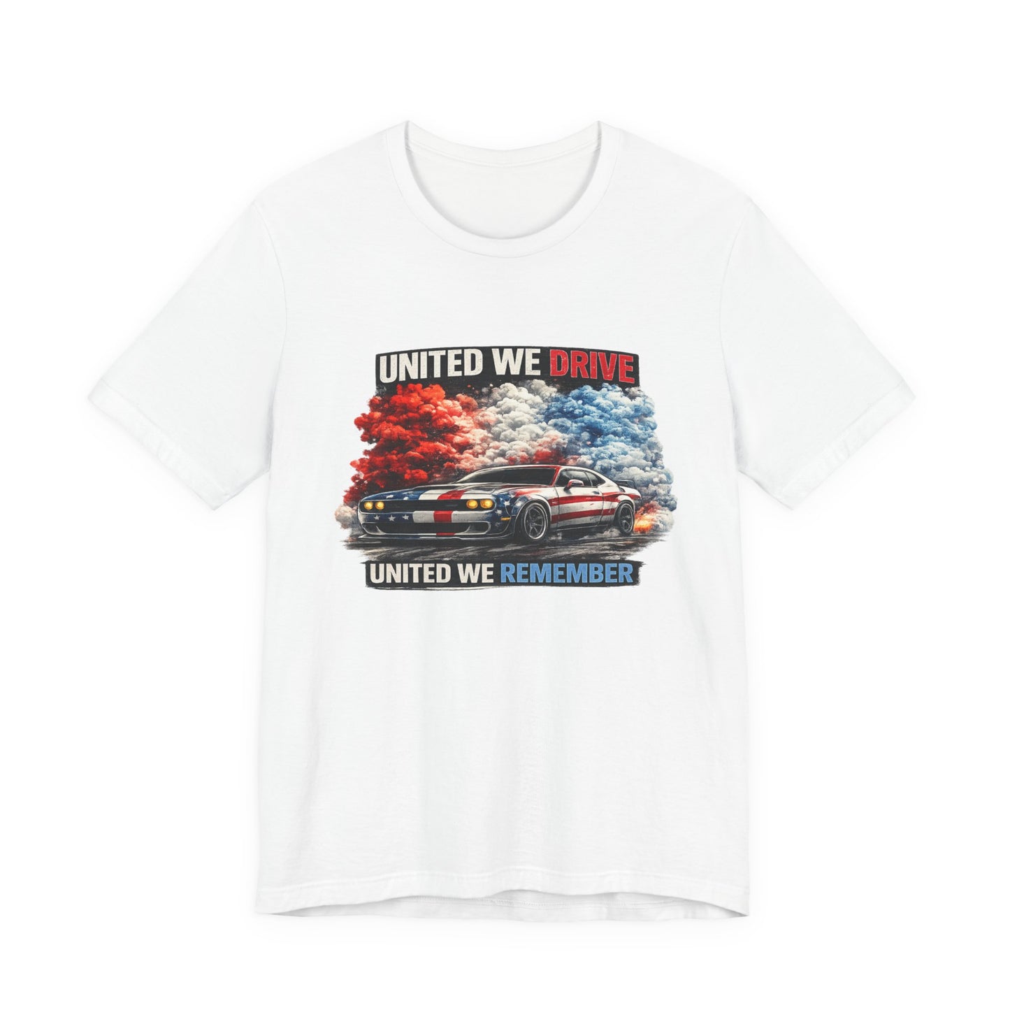 United We Drive Shirt β Patriotic American Muscle Car T-Shirt for Enthusiasts