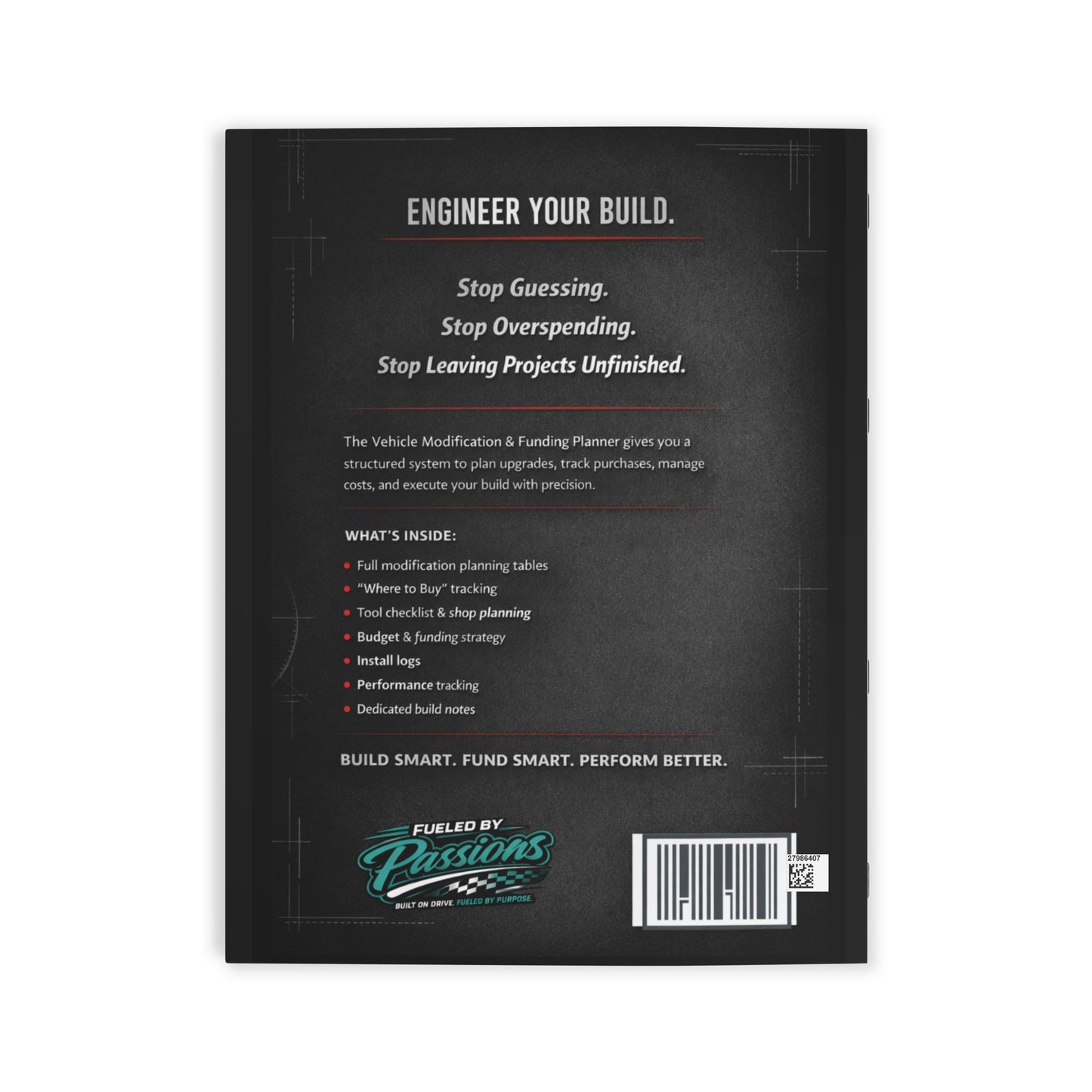 Vehicle Modification & Funding Planner – Car Build, Budget & Performance Log Book
