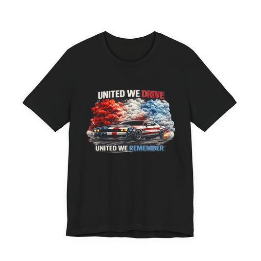 United We Drive Shirt – Patriotic American Muscle Car T-Shirt for Enthusiasts