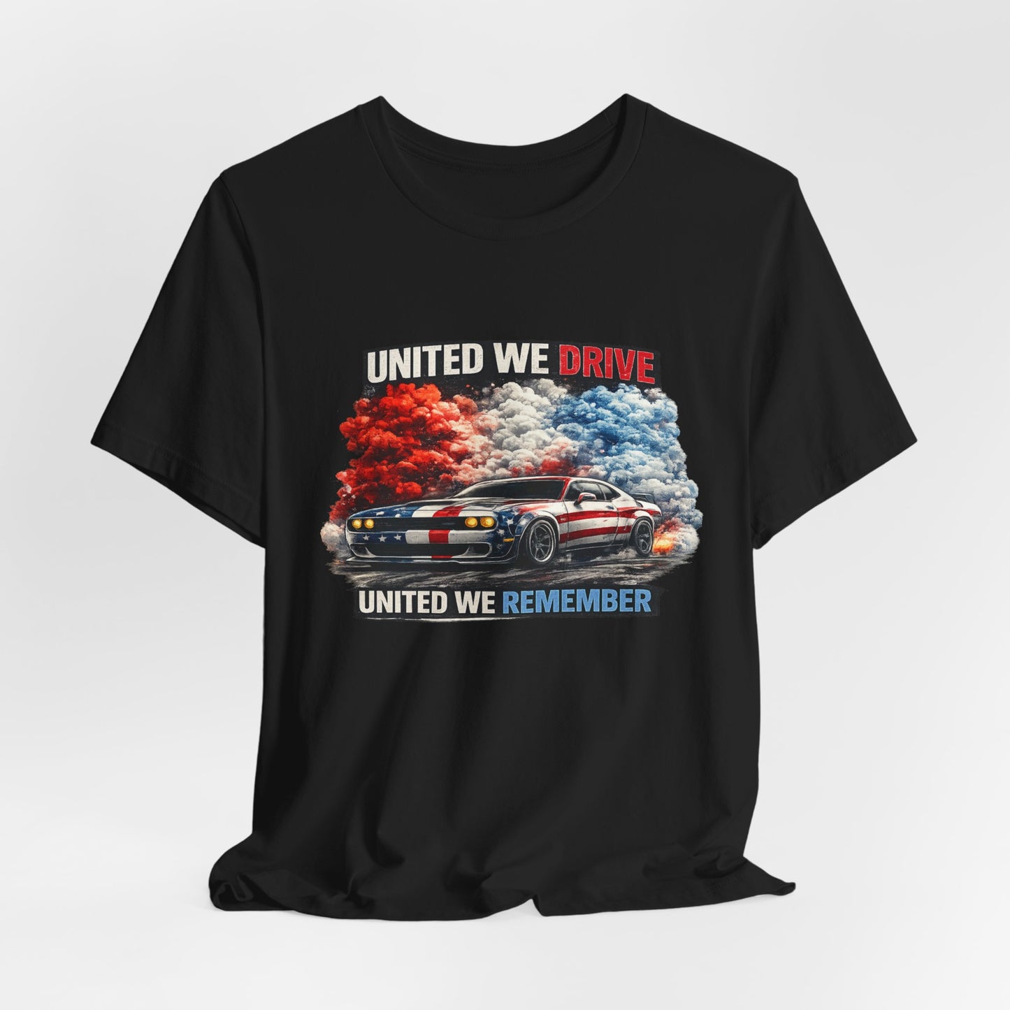 United We Drive Shirt – Patriotic American Muscle Car T-Shirt for Enthusiasts
