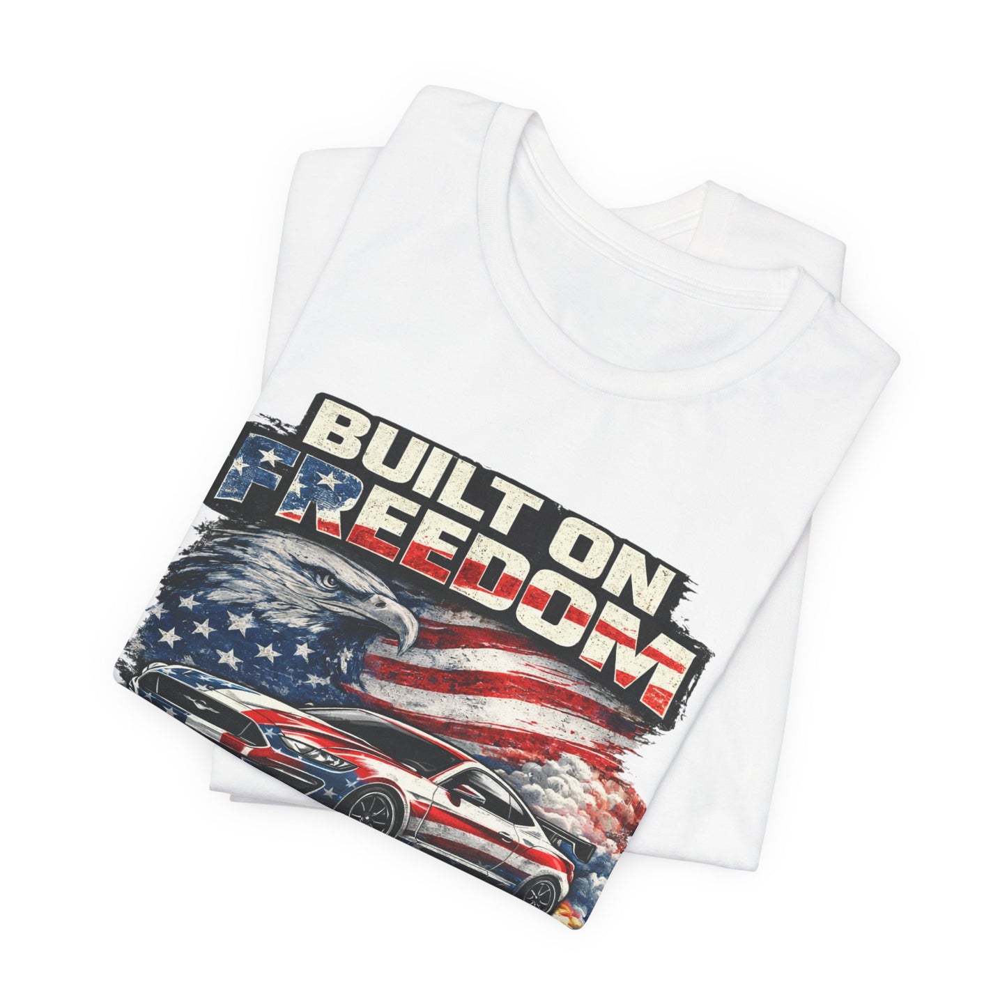 Built On Freedom Mustang Shirt – Memorial Day Patriotic Car Enthusiast T-Shirt