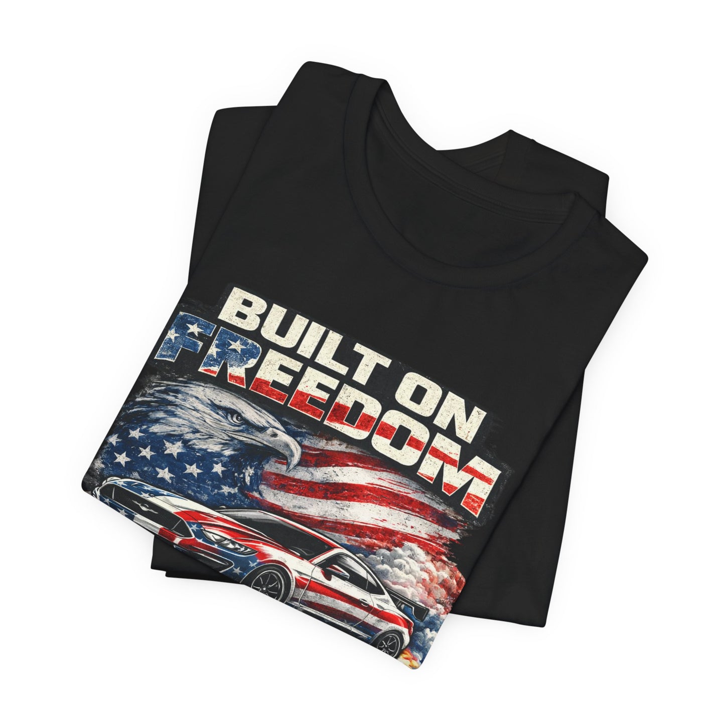Built On Freedom Mustang Shirt – Memorial Day Patriotic Car Enthusiast T-Shirt