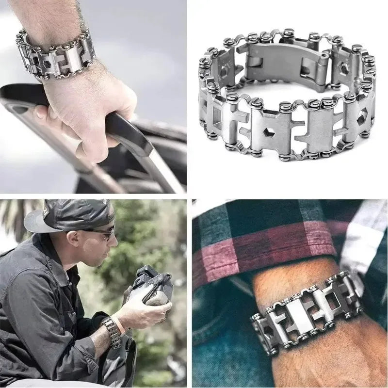 29-in-1 Stainless Steel Tool Bracelet – Tactical EDC Gear