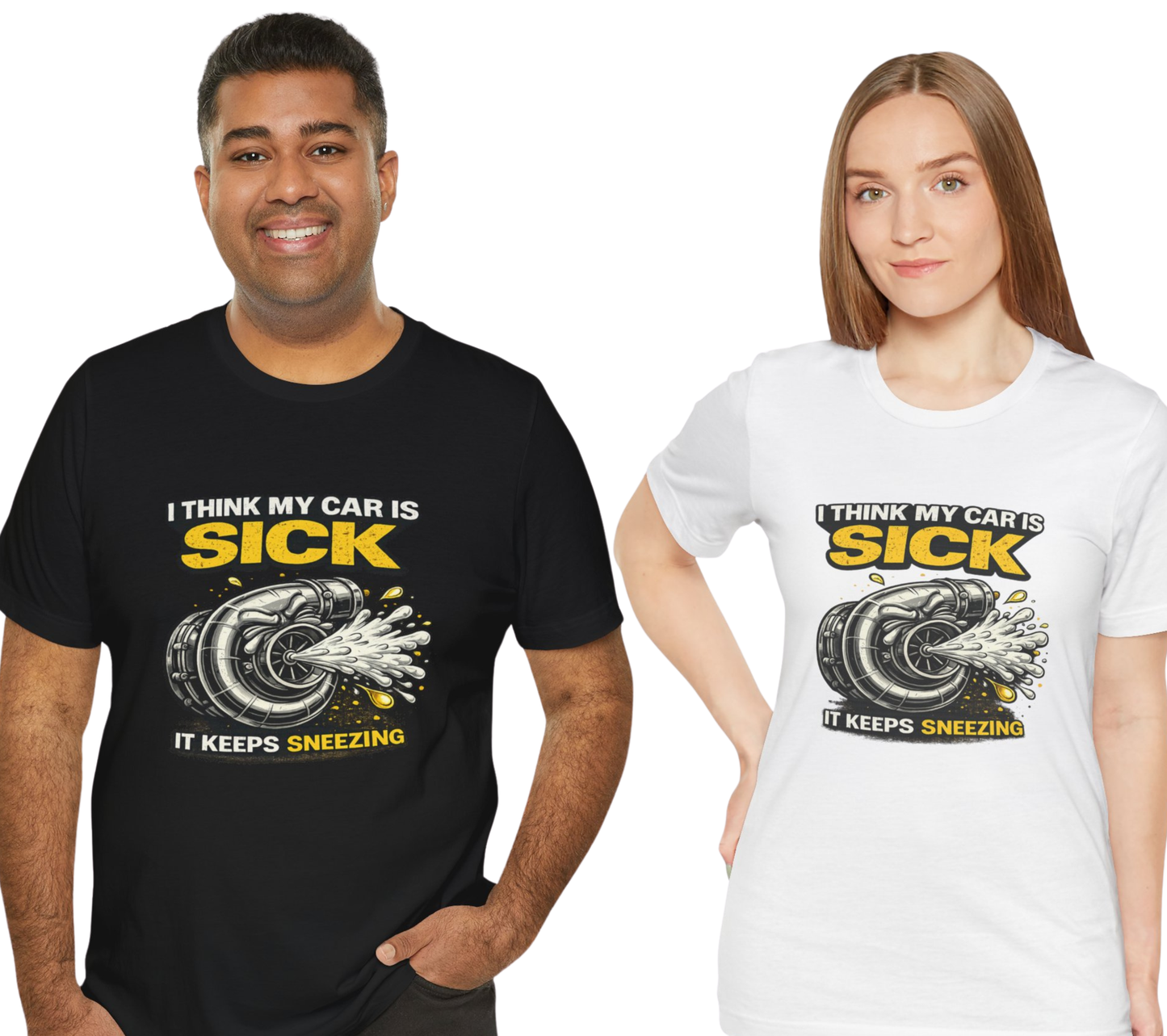 I Think My Car Is Sick Shirt – Funny Turbo Blow-Off Valve Car Enthusiast Tee