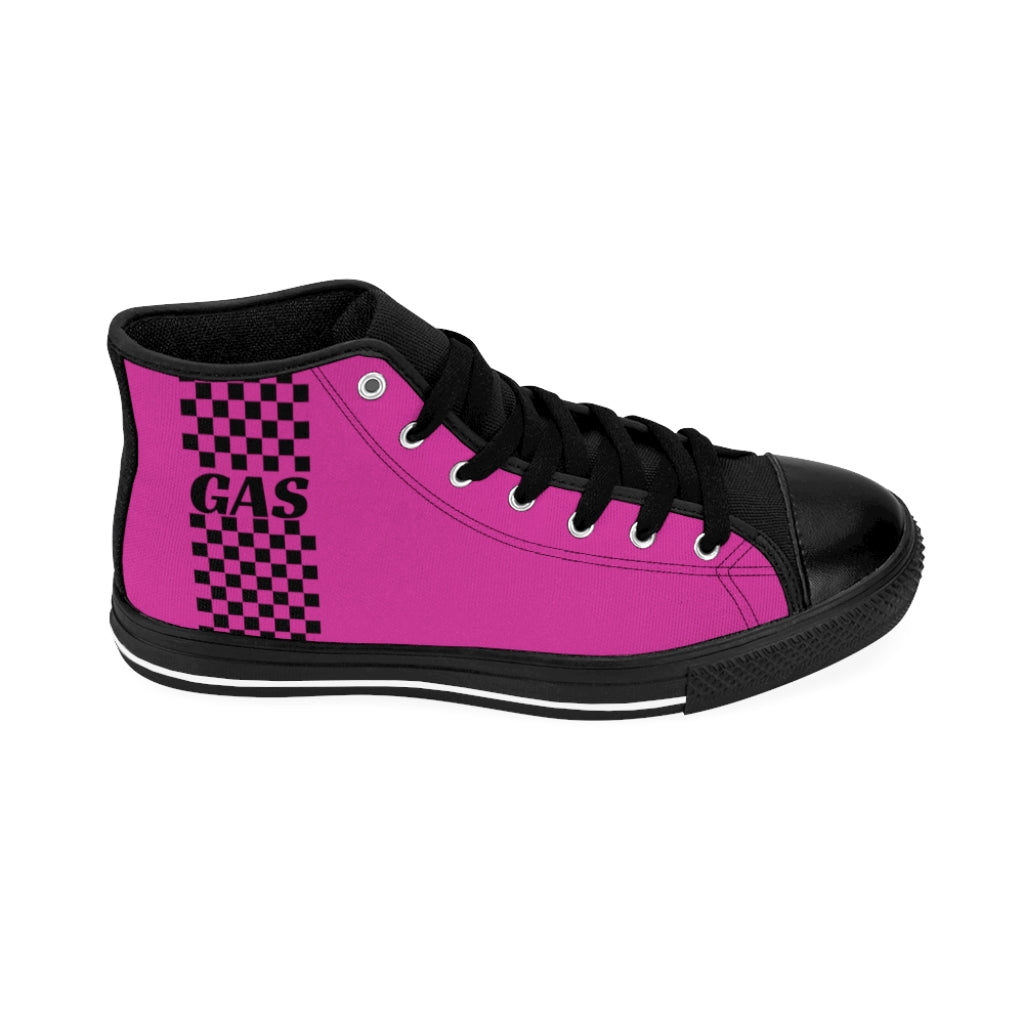 Co2Passions™️ GAS CLUTCH In Fuschia Pink Women's High-top Sneakers