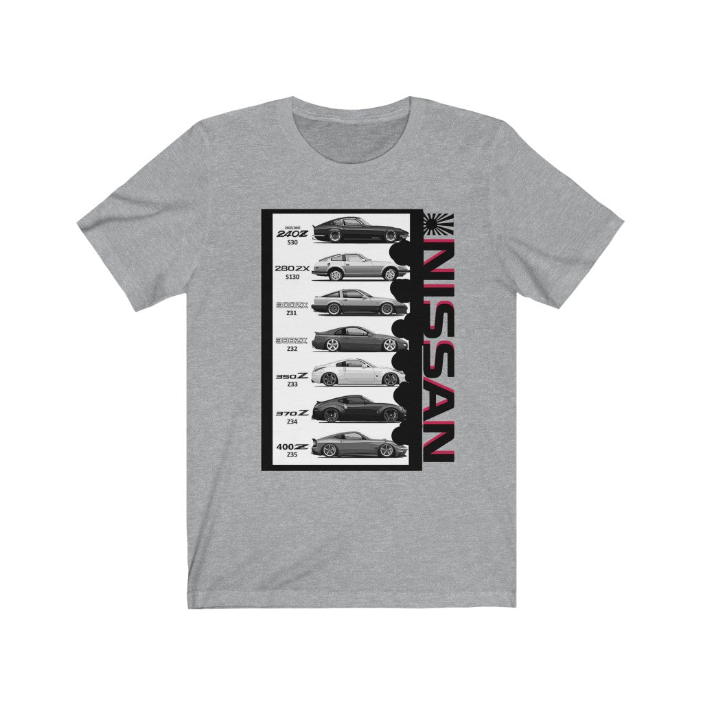 Nissan Z Know Your History Unisex Short Sleeve Tee