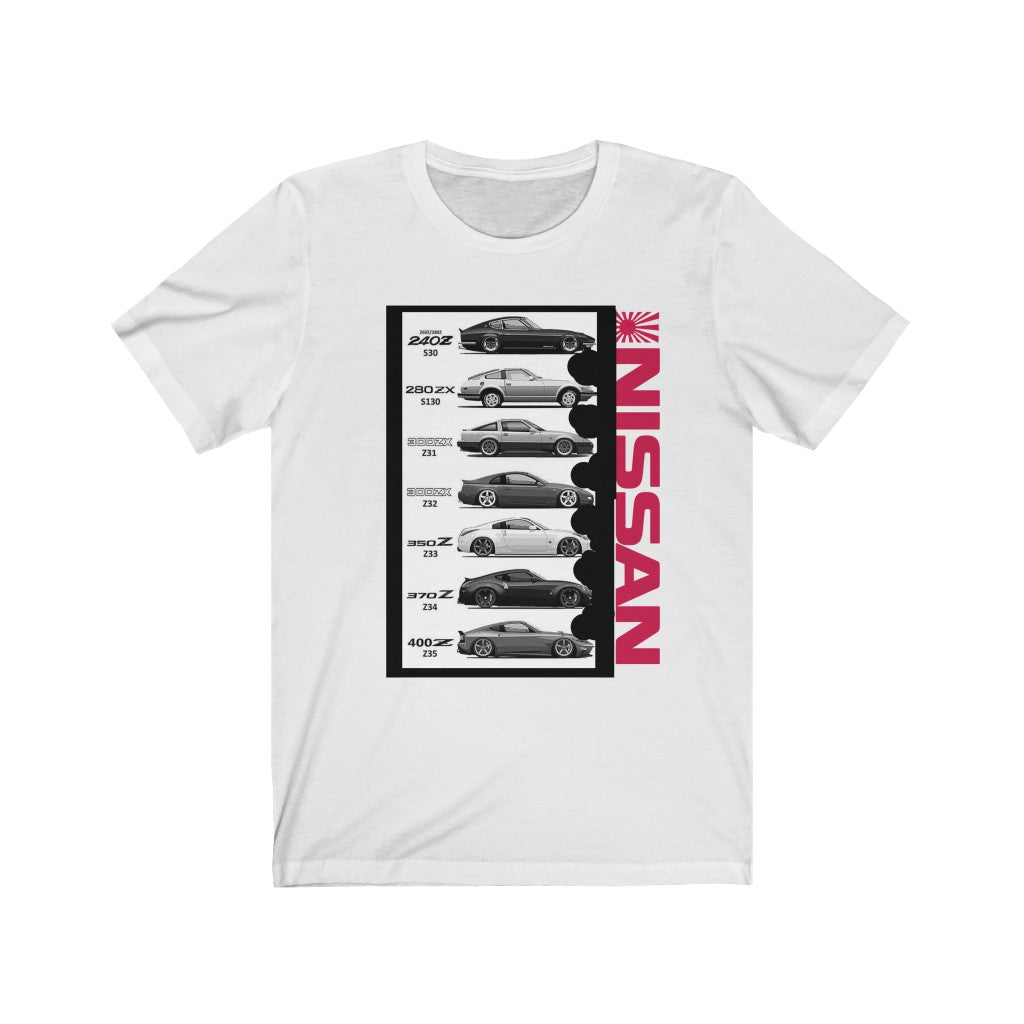 Nissan Z Know Your History Unisex Short Sleeve Tee