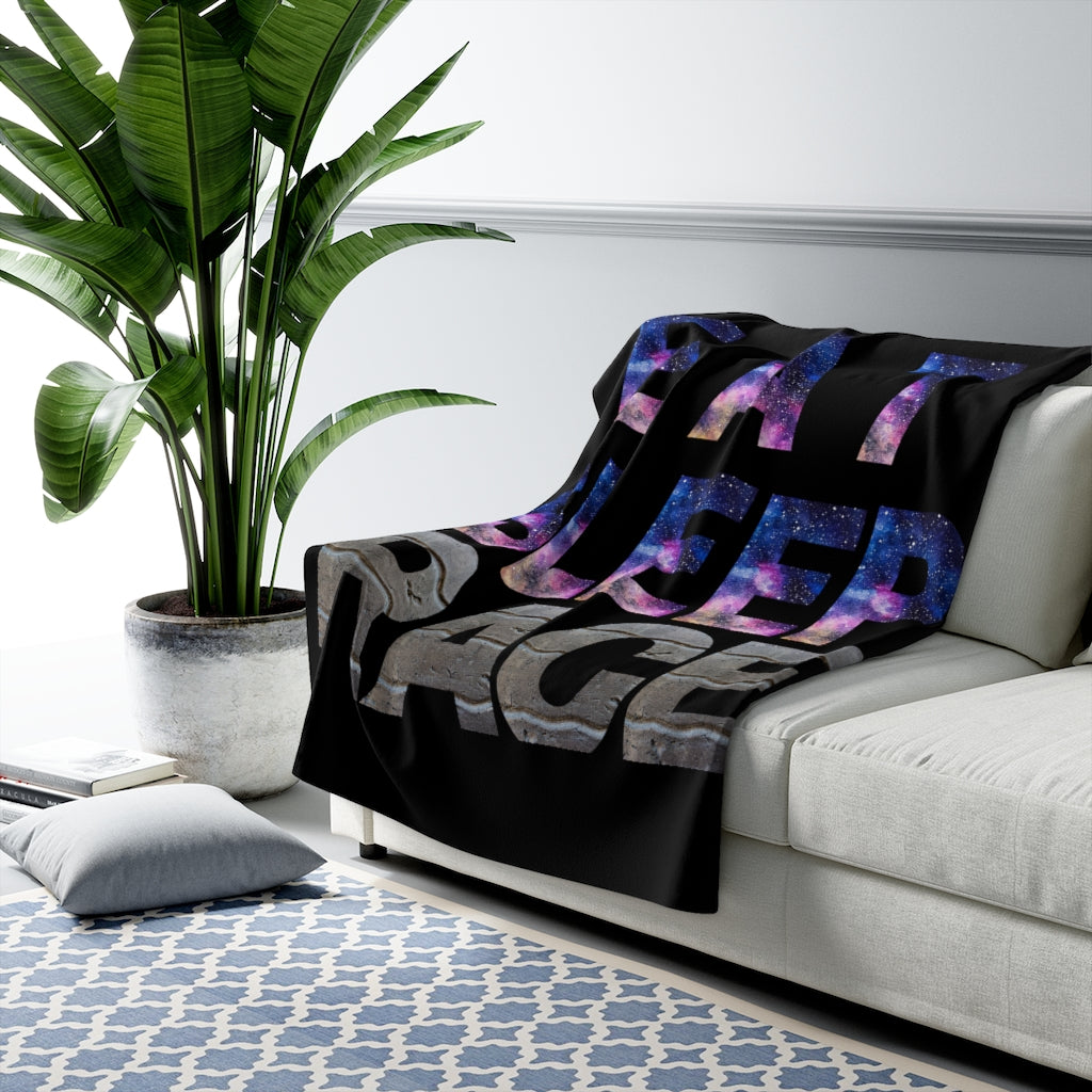 Eat Sleep Race Sherpa Fleece Blanket