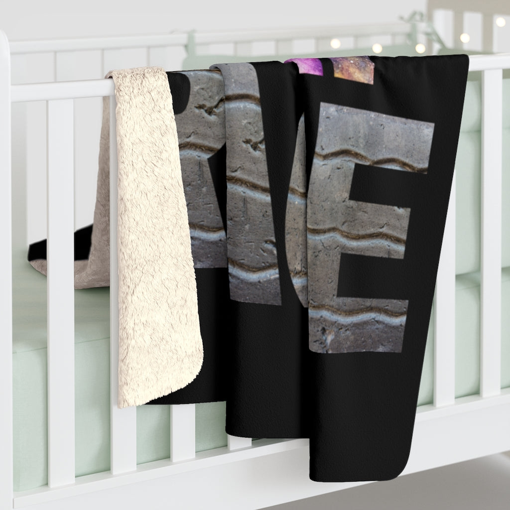 Eat Sleep Race Sherpa Fleece Blanket