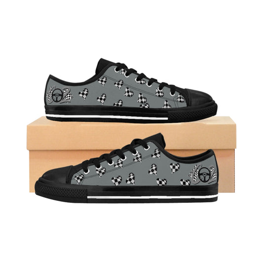 Love to Race Women's Sneakers In Gray By Co2Passions