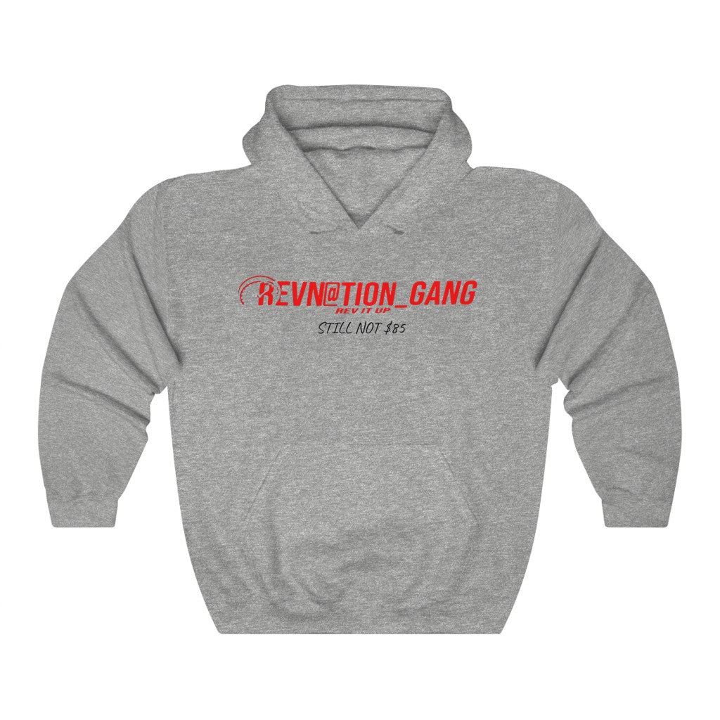 REVN@TION GANG STILL NOT $85 (RED LOGO)  Black or Grey Unisex Hoodie