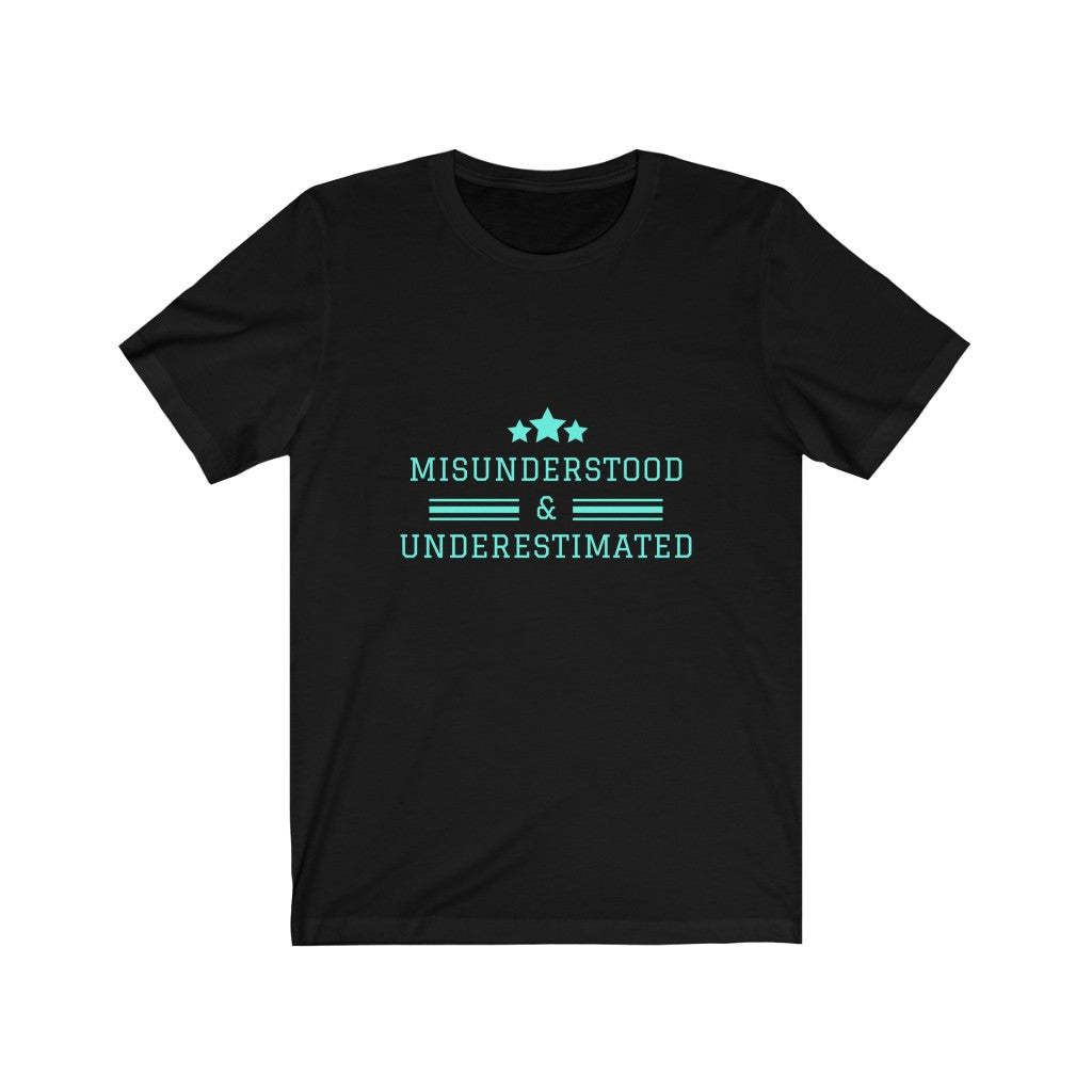 MISUNDERSTOOD & UNDERESTIMATED NISSAN Unisex Jersey Short Sleeve Tee