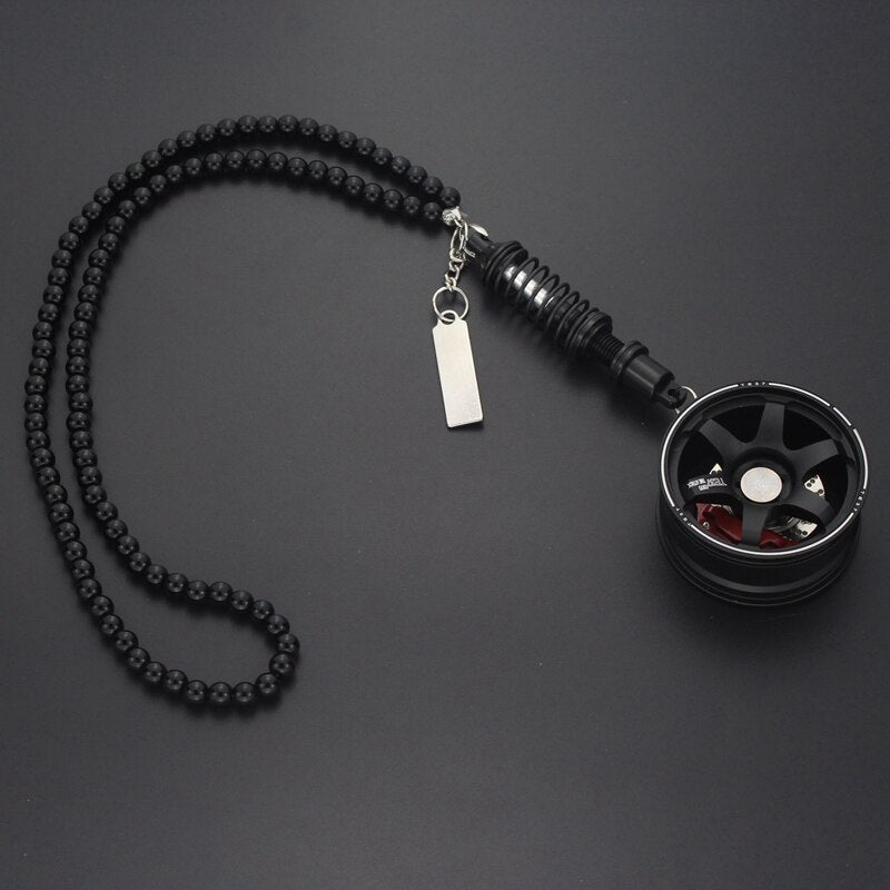 Car Mirror Wheel Pendant with shock absorber