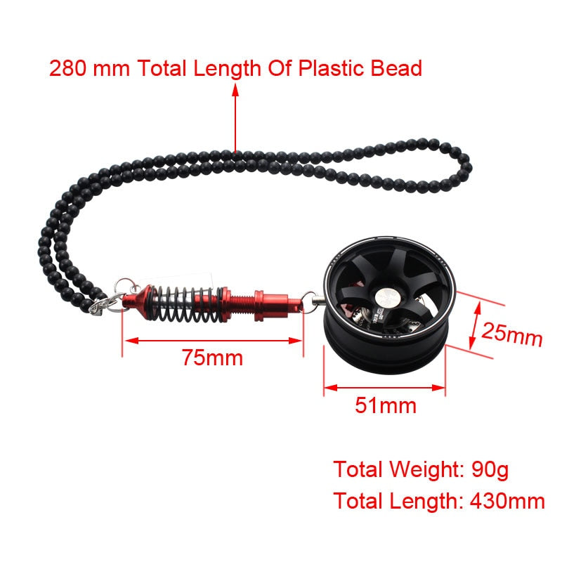 Car Mirror Wheel Pendant with shock absorber