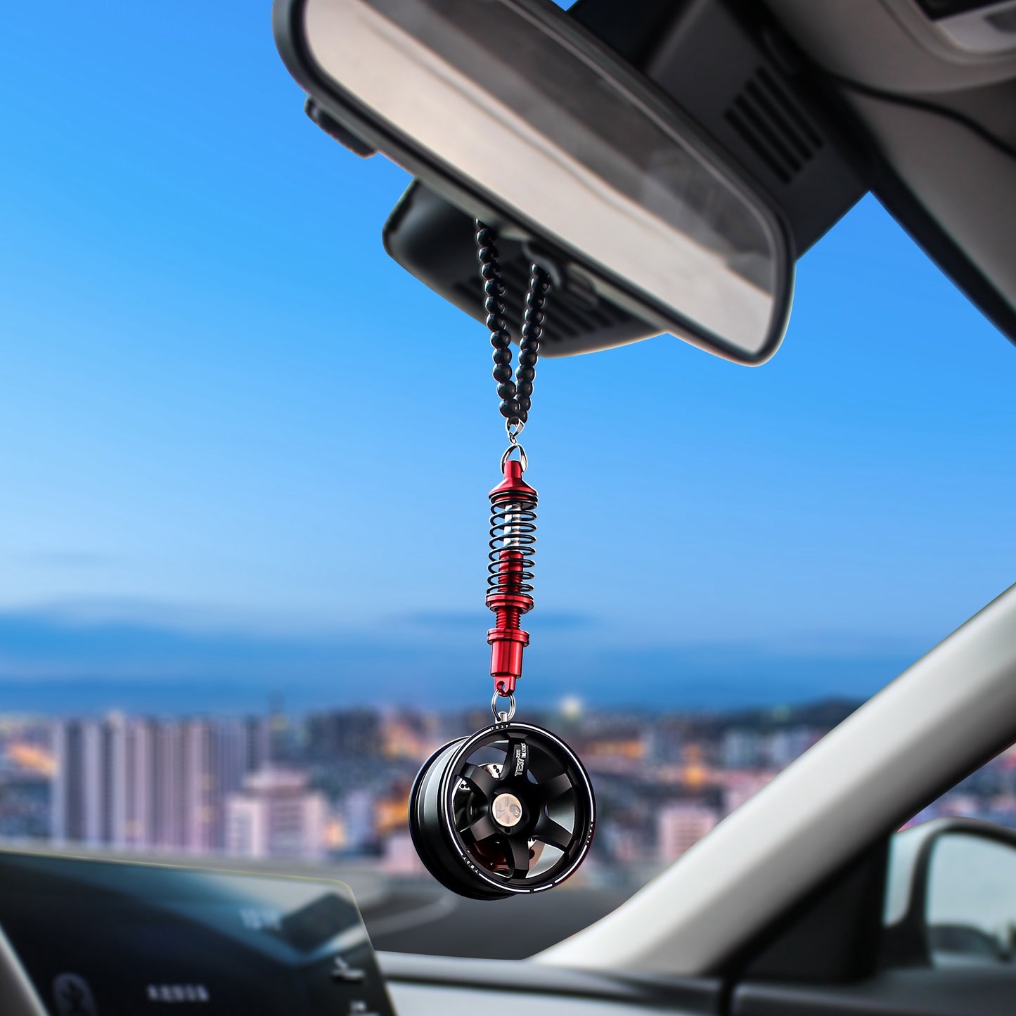 Car Mirror Wheel Pendant with shock absorber