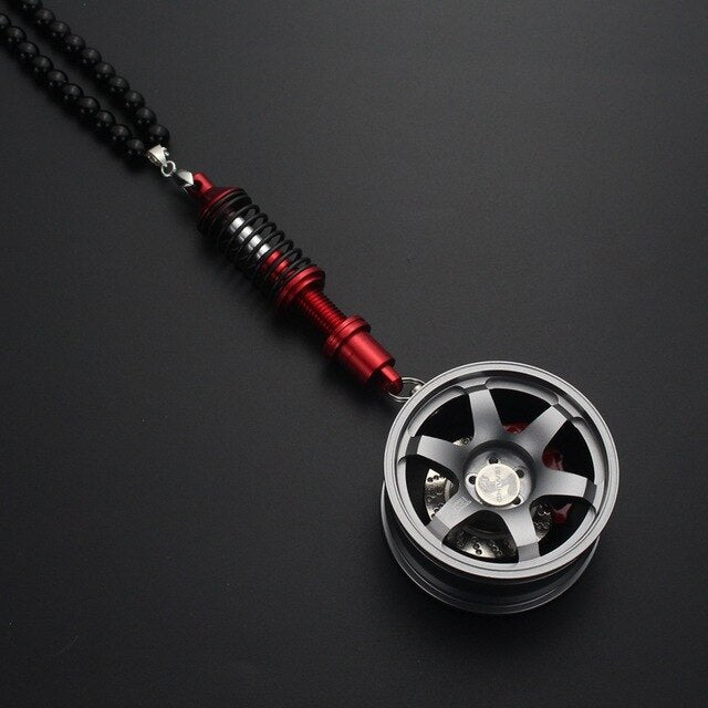 Car Mirror Wheel Pendant with shock absorber