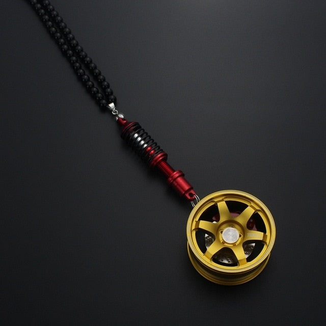Car Mirror Wheel Pendant with shock absorber