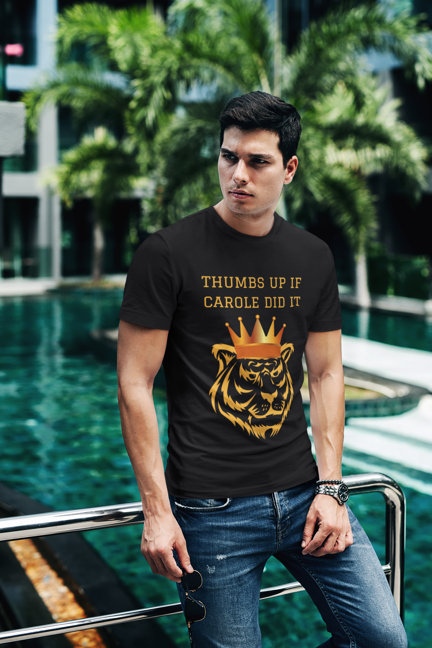 THUMBS UP IF CAROLE DID IT Unisex Jersey Short Sleeve Tee